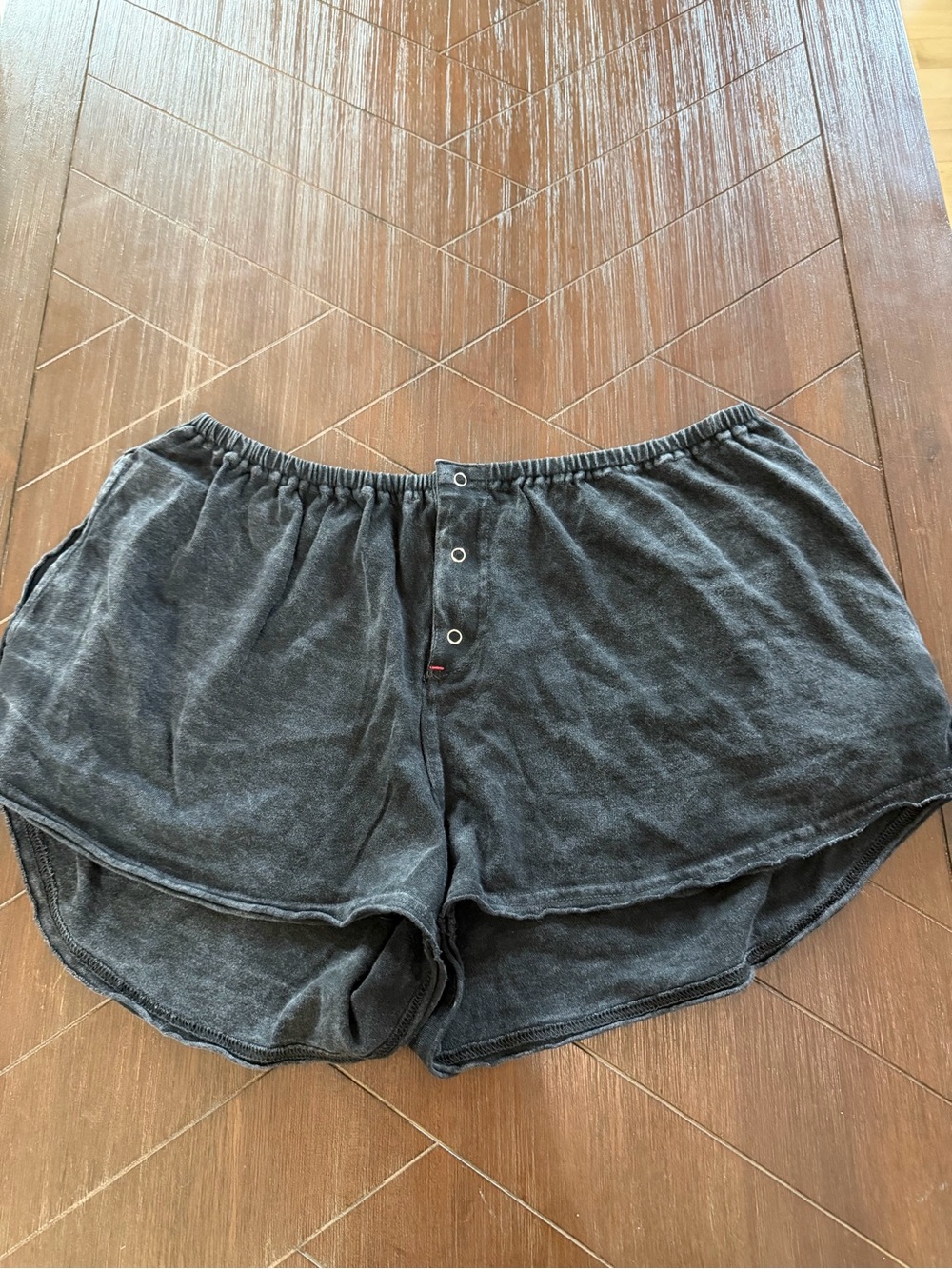 Intimately Free People Black Washed Lounge Shorts Size Small